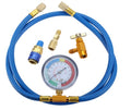 R134A Recharge Hose Kit With Gauge, 59" AC Refrigerant Recharging Hose